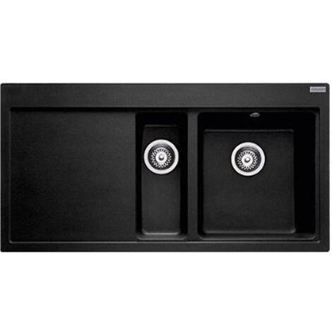 Franke - Evier Fragranit 100 X 51,5 Cm 1 Cuve Et Demi 1 égoutoir Gauche Mythos, Noir – Image 2