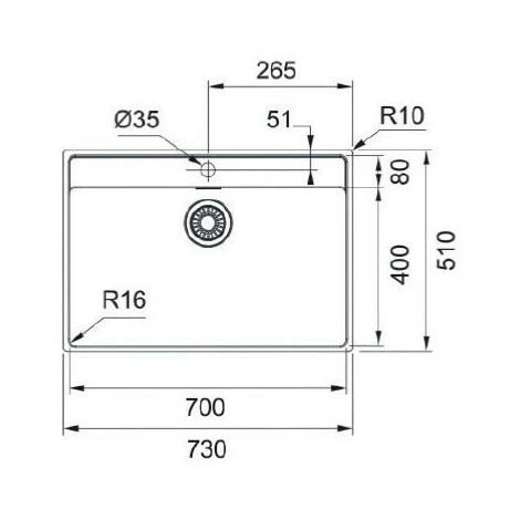 Evier Franke Maris MRX210-70 - Inox Lisse - Vidage : Manuel – Image 2