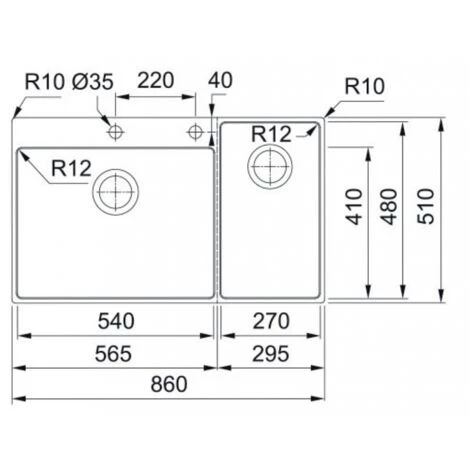 Evier Franke Box Center BWX220-54-27 - Inox Lisse – Image 2
