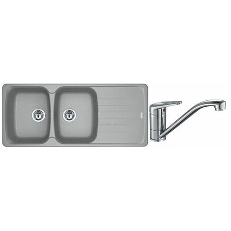 PACK Franke Antéa Fragranit AZG621 + Mitigeur Novara Plus à Bec - Coloris :