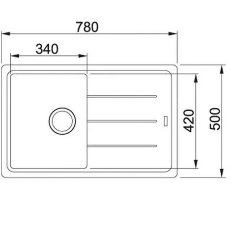 PACK Franke Basis Fragranit BFG611-78 + Mitigeur Novara Plus à Bec - Coloris : – Image 2