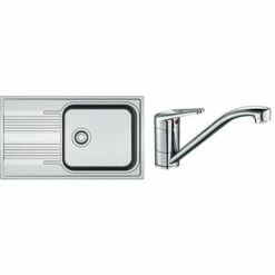 PACK Franke Smart SRX611-86L + Mitigeur Novara Plus à Bec - Coloris :