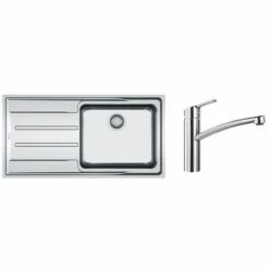 PACK Franke Aton ANX211-100 + Mitigeur Smart à Bec - Coloris : - égouttoir A Gauche