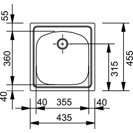 Franke EUROSTAR - évier ETN 610 Acier Inoxydable, 455x435 Mm + Siphon (101.0286.106) – Image 2