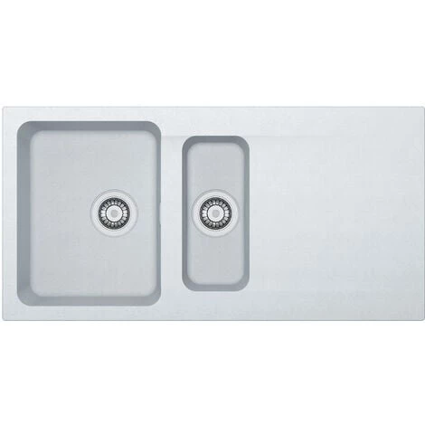 Franke Orion OID 651 Évier Avec égouttoir Réversible Et Vide-sauce 100x51cm, Tectonite®, Blanc Artic (OID651B)