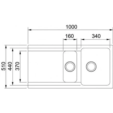 Franke Orion OID 651 Évier Avec égouttoir Réversible Et Vide-sauce 100x51cm, Tectonite®, Carbone (OID651C) – Image 2