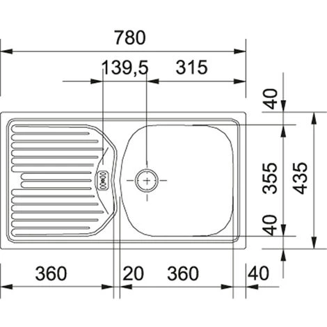 Franke Eurostar - évier De Cuisine à Encastrer Acier Inoxydable ETHOS 3 1/2' – Image 3