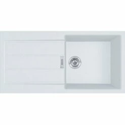 Franke Sirius 2.0 S2D 611-100 Tectonite évier à Encastrer 1 Bac XL Avec égouttoir Blanc