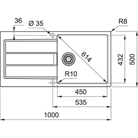 Franke Sirius 2.0 S2D 611-100 Tectonite évier à Encastrer 1 Bac XL Avec égouttoir Blanc – Image 2