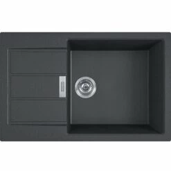 Franke SIRIUS - 2.0 S2D 611-78 Tectonite® Evier à Encastrer Avec Bac XL Noir