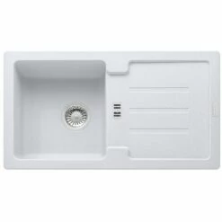 FRANKE Évier De Cuisine En Fragranit - Strada 614-78 (Sag 614-78) 114.0320.330 Blanc Polaire