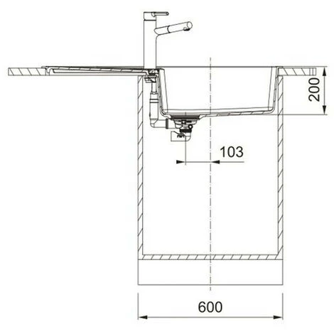 Evier à Encastrer 60cm Noir Mat - 913850 - Franke - Noir Mat – Image 5