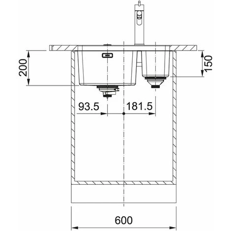 Evier Franke Mythos Inox MYX160-34-16 - Inox Lisse - Vidage : Manuel – Image 3