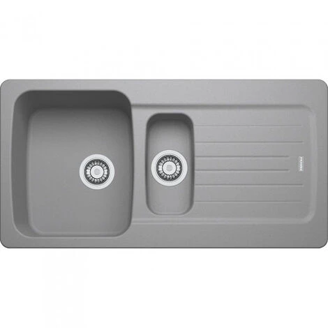 Franke Aveta AVD651 Evier 97x50cm Avec Vide-sauce Et égouttoir Réversible, Fradura, Gris (AVD651SE)