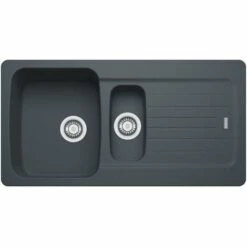 Franke Aveta AVD651 Evier 97x50cm Avec Vide-sauce Et égouttoir Réversible, Fradura, Anthracite (AVD651A)
