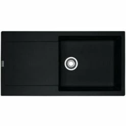 Evier à Encastrer 95cm Avec Siphon - 459457 - Franke - Noir Onyx