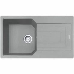 Franke Urban Evier De Cuisine 860x500mm, UBG 611-86, Egouttoir Réversible, Fragranit +, Gris (UBG611-86SK)