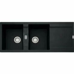 Evier à Encastrer 90cm Onyx Avec Siphon - 459471 - Franke - Noir