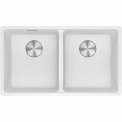 Evier Franke Maris Fragranit+ MRG120-35-35 - Blanc Artic (moucheté) - Vidage : Manuel