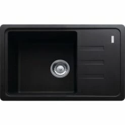 Franke Malta - BSG 611-62 Evier 62x43,5cm Avec égouttoir Réversible, Fragranit+, Onyx (BSG611-62ON)