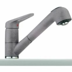 Franke 115.0030.729 Granit Robinet De Cuisine Avec Un Pull Out Bec – Gris/Gris Pie...