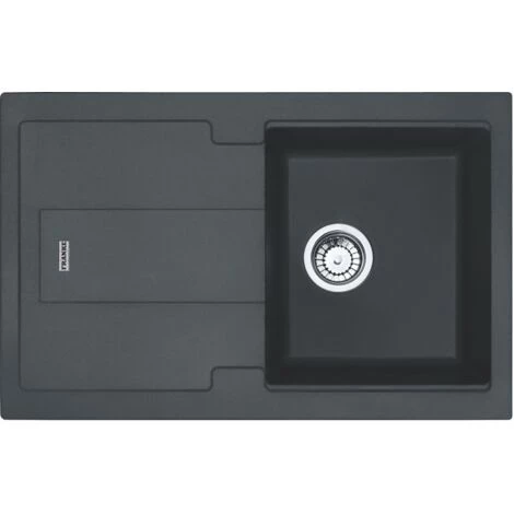 Franke Belize - BLG 611-78 Evier 78x50cm Avec égouttoir Réversible, Fragranit+, Graphite (BLG611-78G)