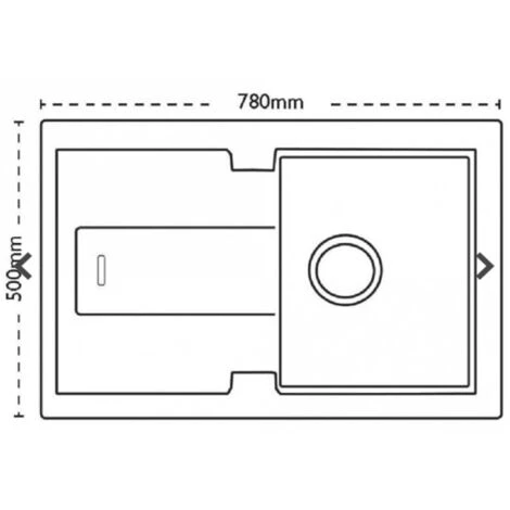 Franke Belize - BLG 611-78 Evier 78x50cm Avec égouttoir Réversible, Fragranit+, Graphite (BLG611-78G) – Image 2