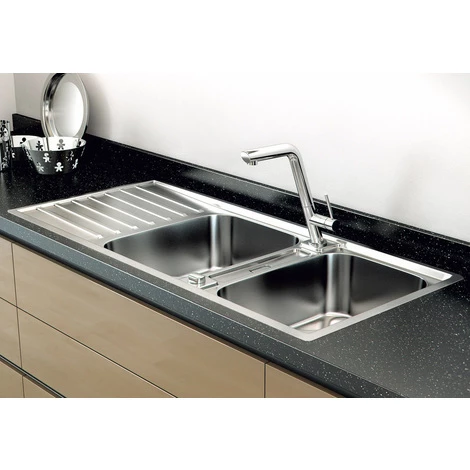 FRANKE Evier ARGOS AGX221 INOX (sous Meuble 80mm) 1160x510x190mm – Image 2