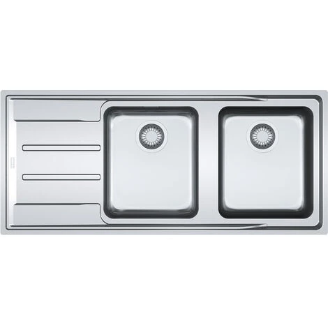 FRANKE Evier ATON ANX221 INOX Egouttoir à Gauche 1164x514x190mm