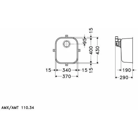 Evier Franke Armonia AMX110-34 - Inox Lisse - Vidage : Manuel – Image 2